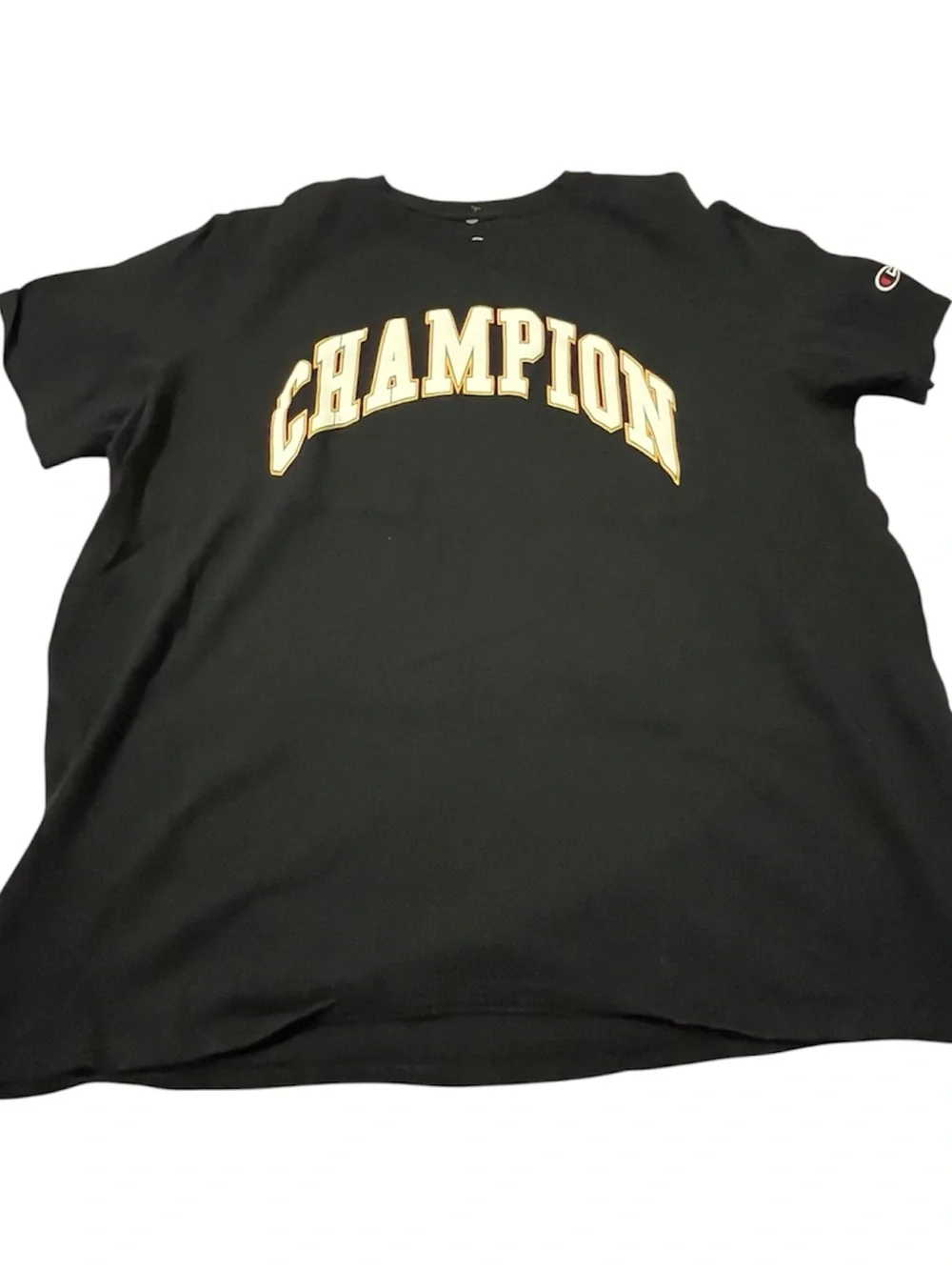 Champion Black T-Shirt with Gold/Green/White Arch Logo - XL - Picture 4 of 6